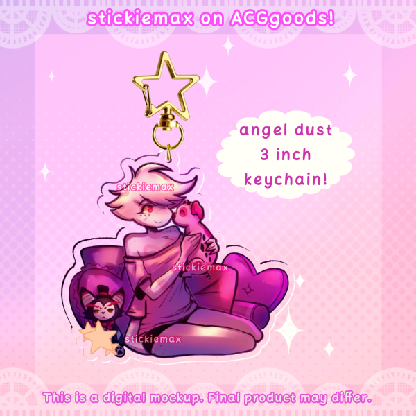 Angel & Nugs Acrylic Keychain