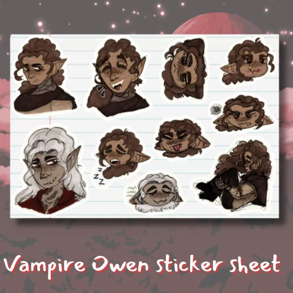 Vampires SMP Owen stickers sheet