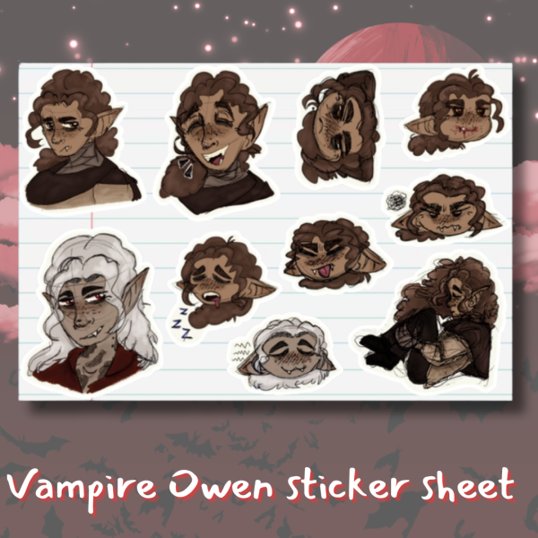Vampires SMP Owen stickers sheet