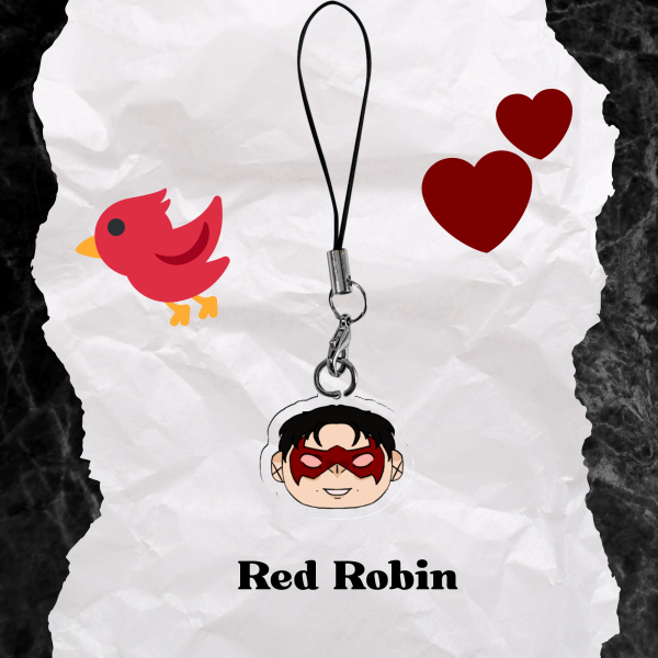 Red Robin Acrylic Phone Charm