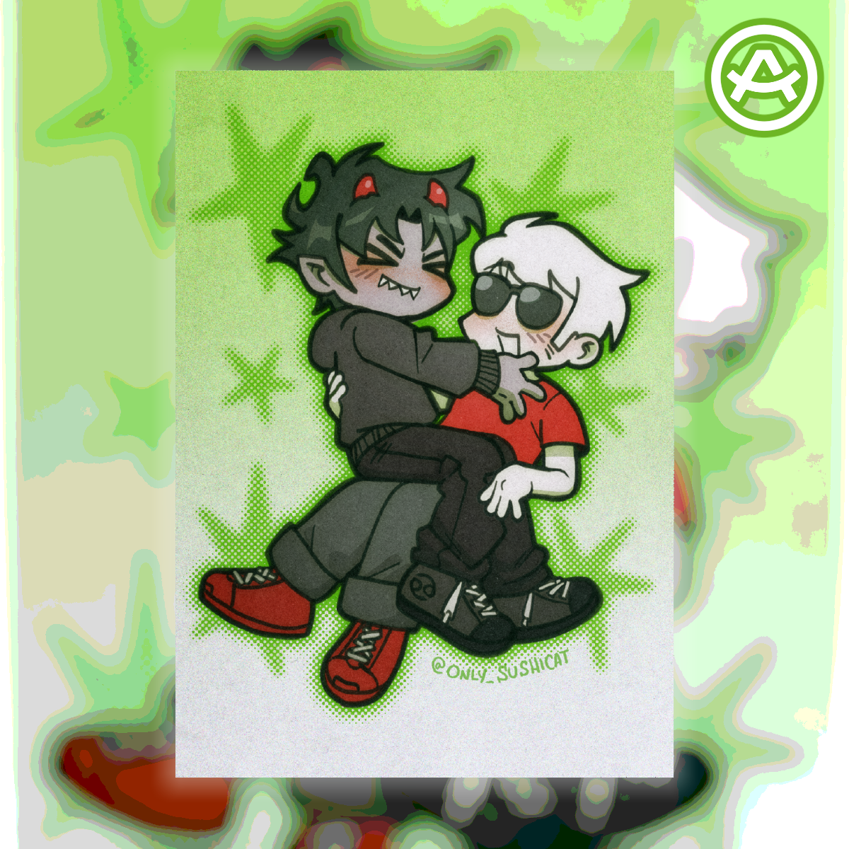 Davekat A5 print green stars