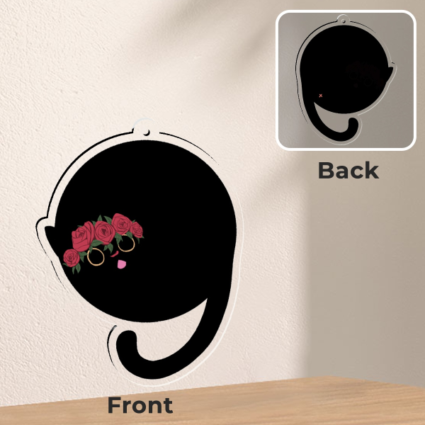 Void with Roses Clear Acrylic Keychain