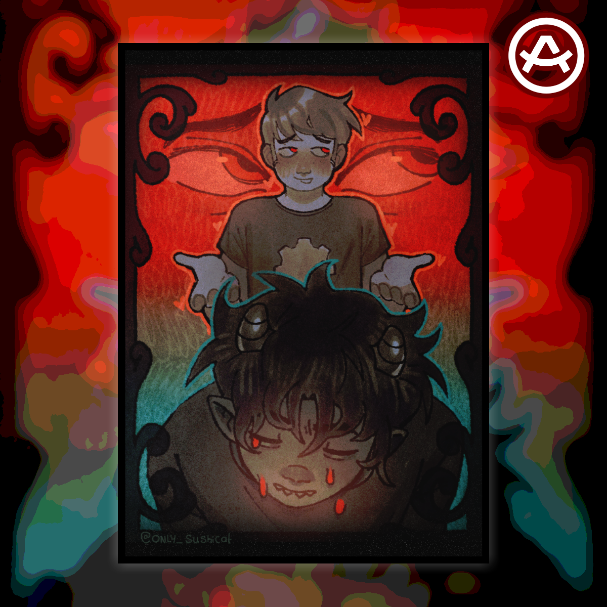 Davekat A5 print crimson tears