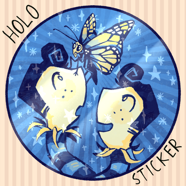 Milkweed: Starry Blue - DANDEELION STICKER (holographic)