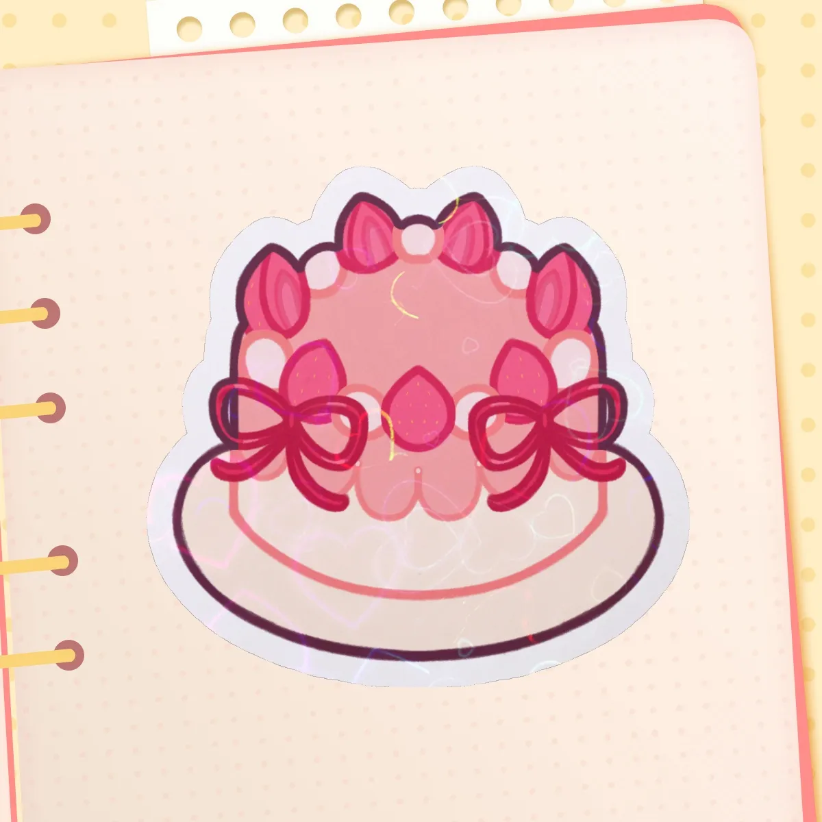Strawberry Cake - Die Cut Sticker