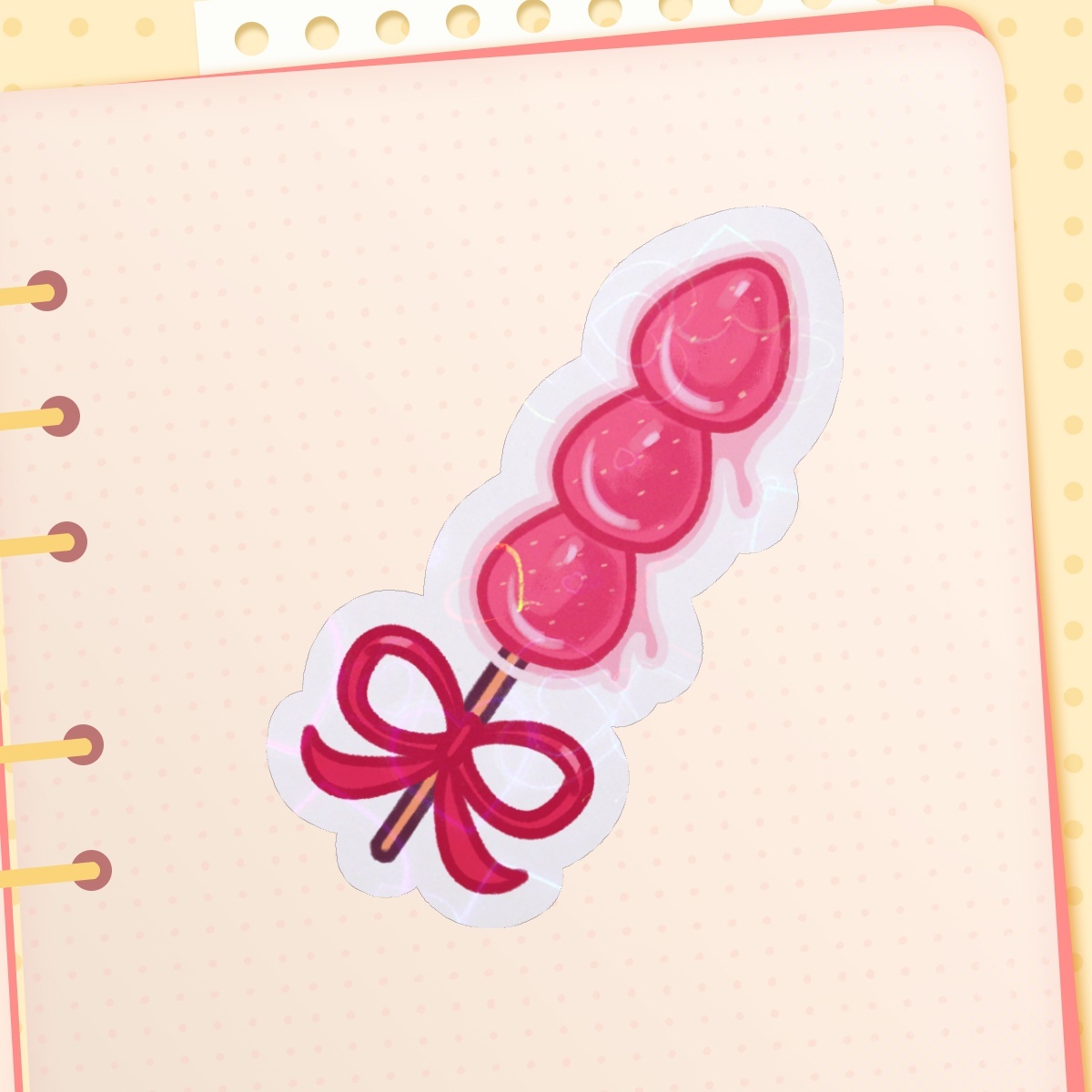 Strawberry Tanghulu - Die Cut Sticker