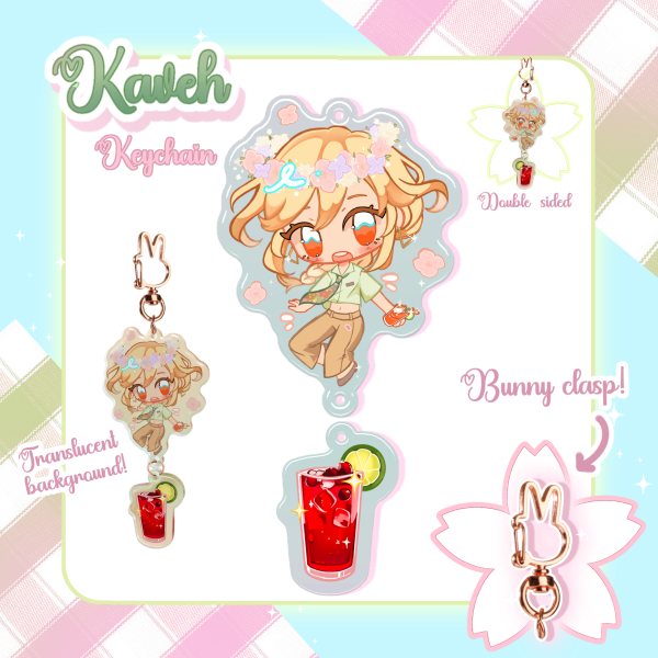 Kaveh Spring Picnic connection epoxy keychain