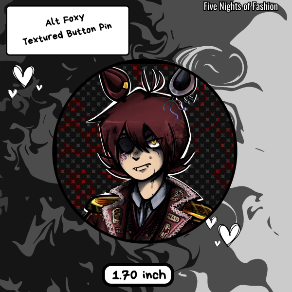FNAF 2 Alt Foxy 1.70 inch Pin Badge
