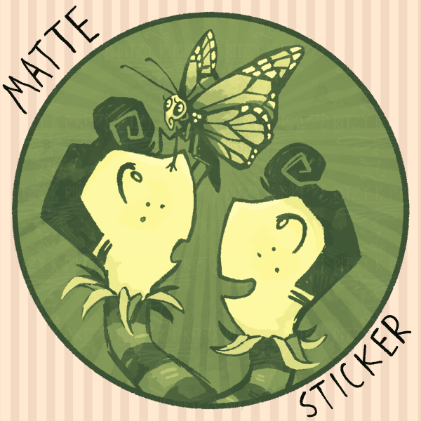 Milkweed: Pastel Green - DANDEELION STICKER (matte)