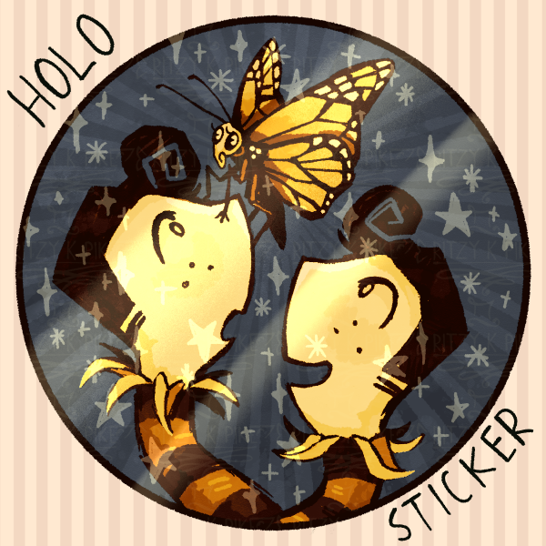 Milkweed: Comic Palette - DANDEELION STICKER (holographic)