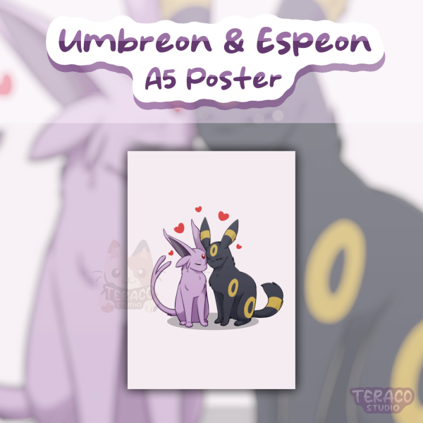 Umbreon & Espeon A5 Poster