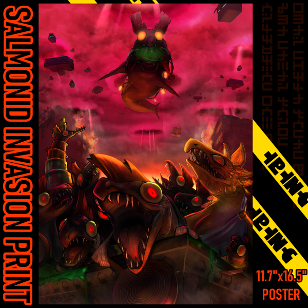 SALMONID INVASION Poster Print