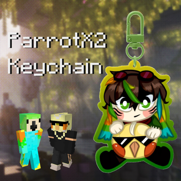 [UU] ParrotX2 w/ TheobaldTheBird Keychain