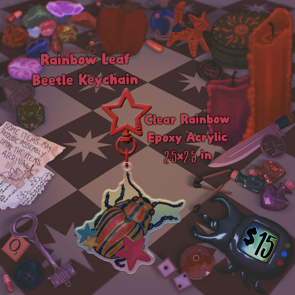 Rainbow Leaf Beetle - Clear/rainbow