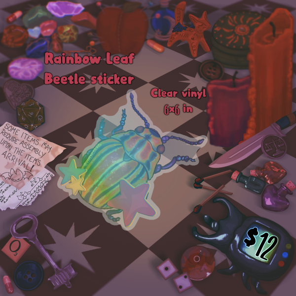 Rainbow Leaf Beetle - clear