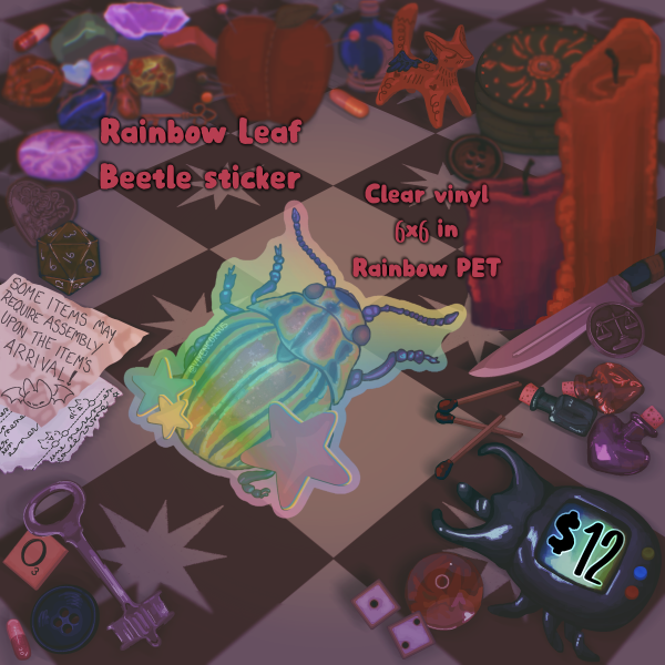 Rainbow Leaf Beetle - clear/rainbow