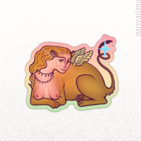 Sphinx | Colored Edge Die Cut Sticker