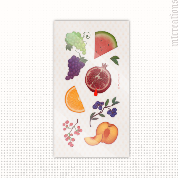 Fruits | Coated Paper Stickers Sheet
