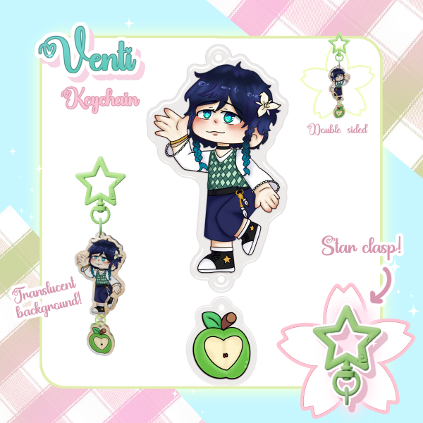 Venti Spring Picnic connection Epoxy Keychains