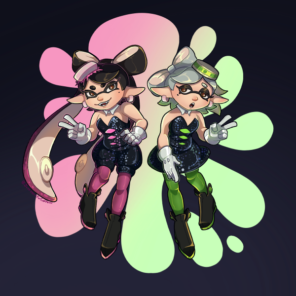 [Holographic] Squid Sisters Die Cut Stickers