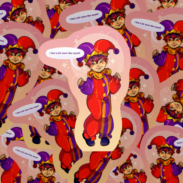 [Holo Sand Star] ‘I Feel a Bit More Like Myself’ Die Cut Stickers