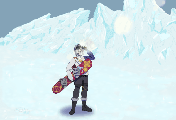 Snowboarder Albedo - Small Print