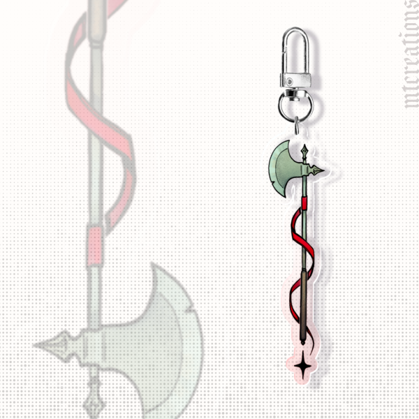 Halberd | Colored Edge Acrylic Keychain