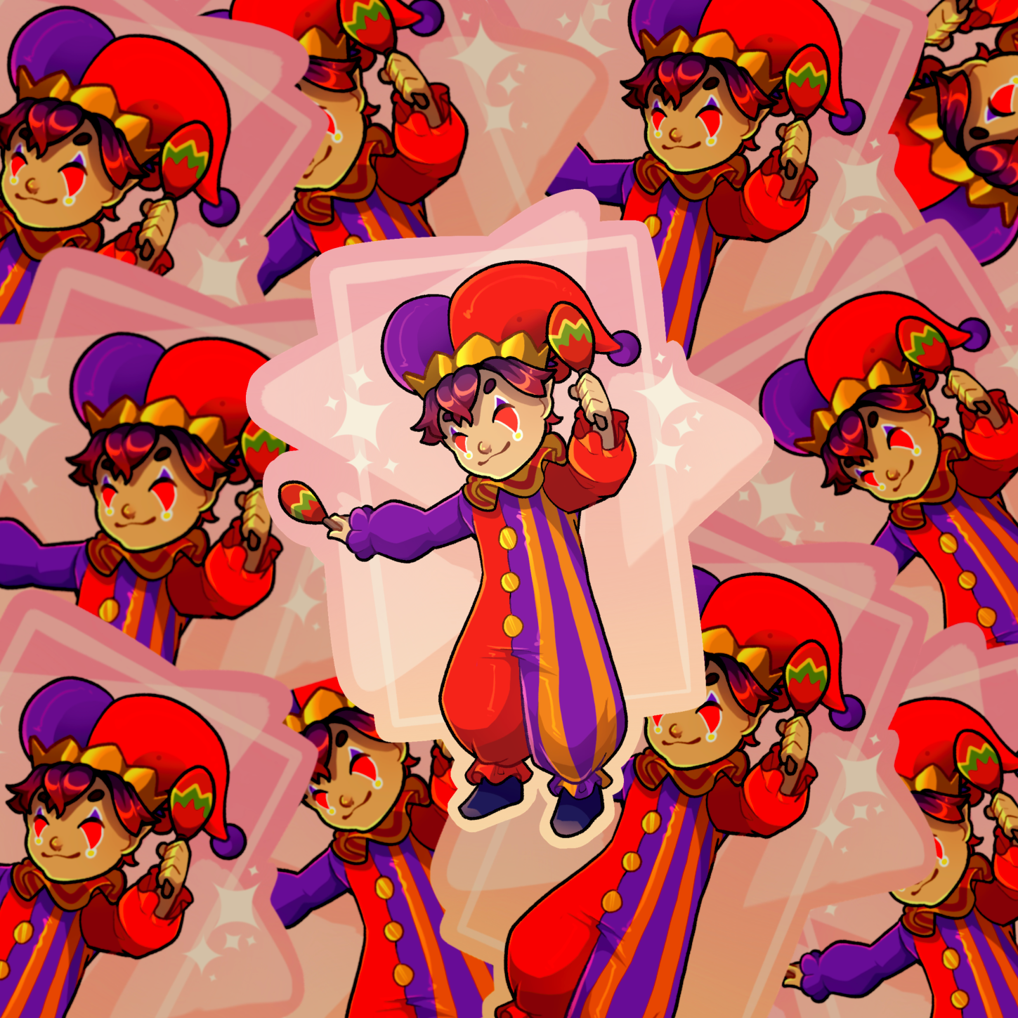 [Holo Sand Star] Hugh Morris Dancing Die Cut Stickers