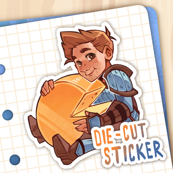 Chibi Alistair Die Cut Sticker [Dragon Age Origins]