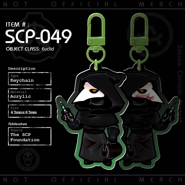SCP || SCP-049 acrylic keychain