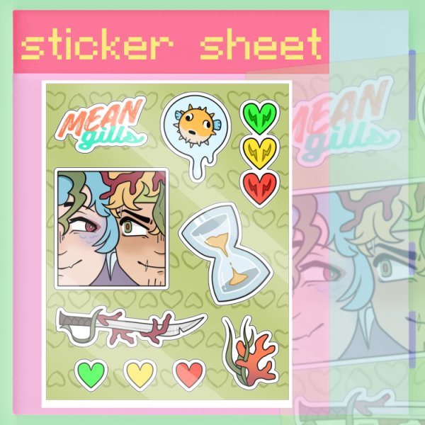 Mean Gills Sticker Sheet