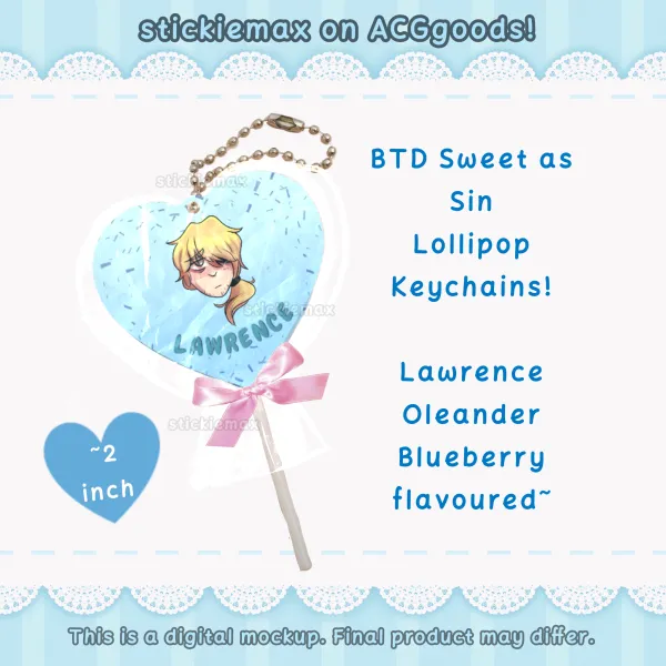 Sweet as Sin Lawrence Oleander Lollipop Keychain