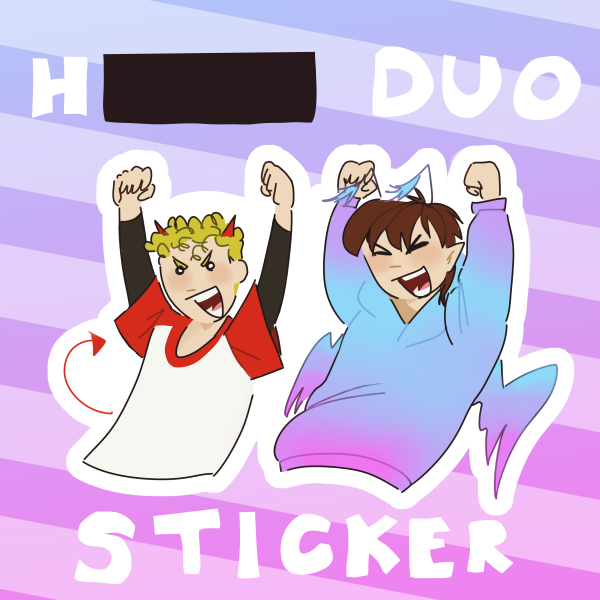 H*rny Duo Sticker || TOMMYINNIT & WICHTIGER