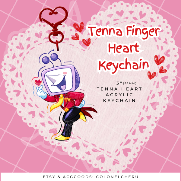 Tenna Finger Heart Keychain