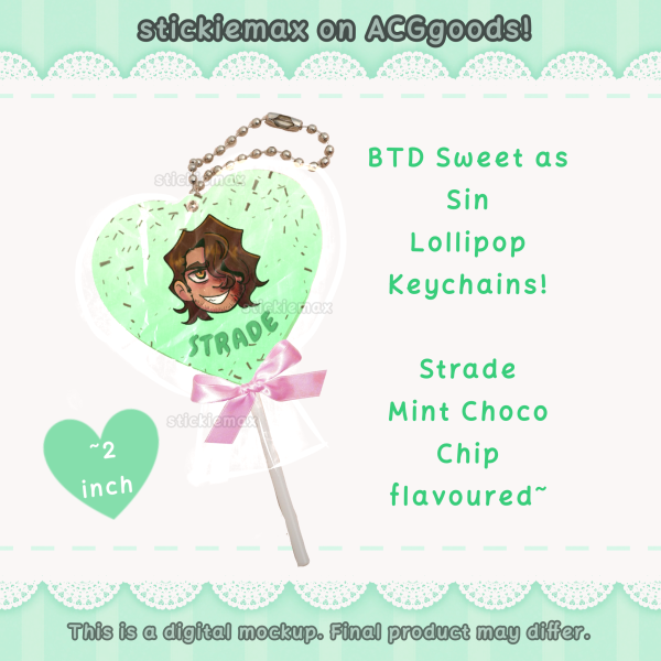 Sweet as Sin Strade Lollipop Keychain