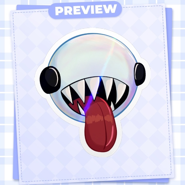 Bubble TADC The Amazing Digital Circus Holographic Die Cut Stickers