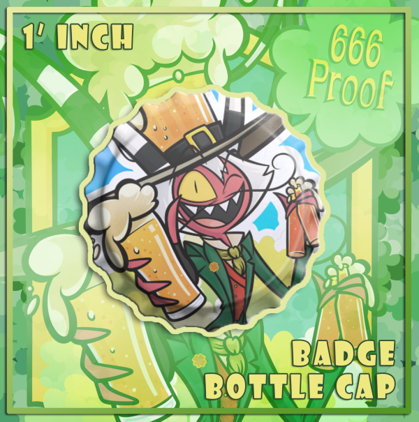 "WALLY WACKFORD'S SCAMROCKS IPA" Bottle Cap Badges