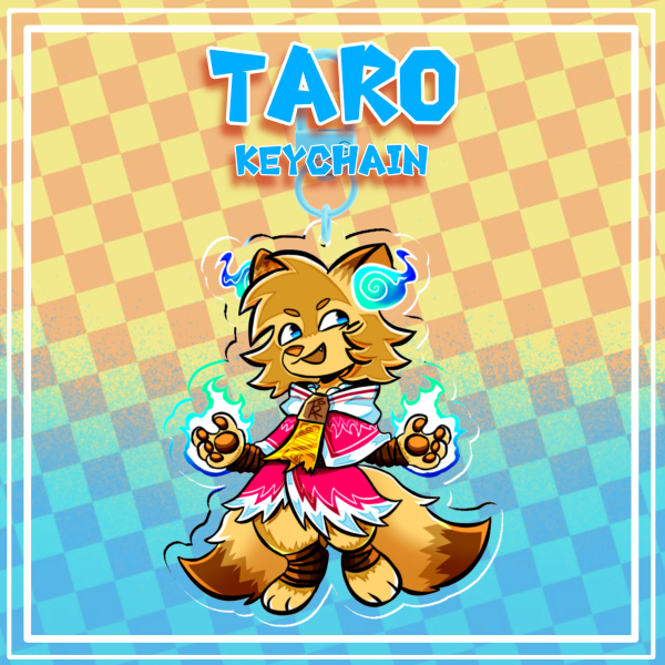 Taro Clear Acrylic Keychain