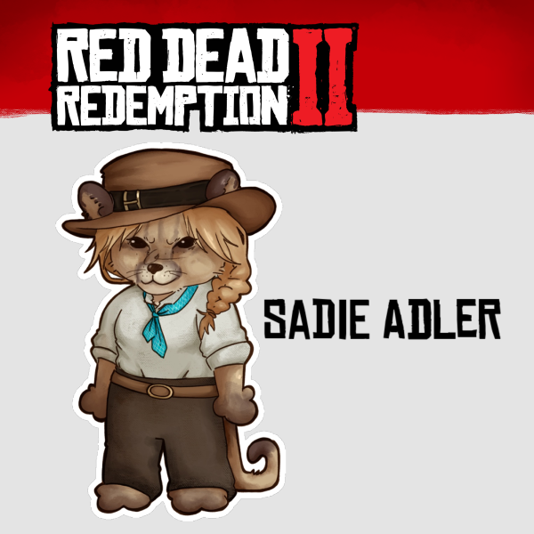 Sadie Puma Adler [RDR2] Die Cut Sticker
