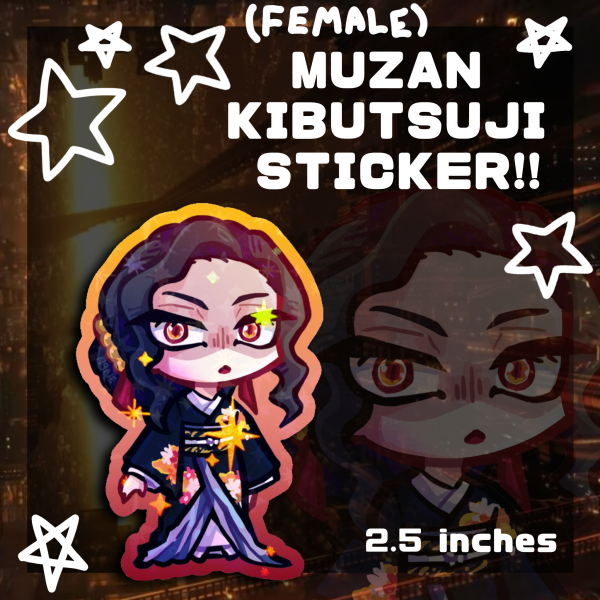 Female Muzan Kibutsuji Sticker