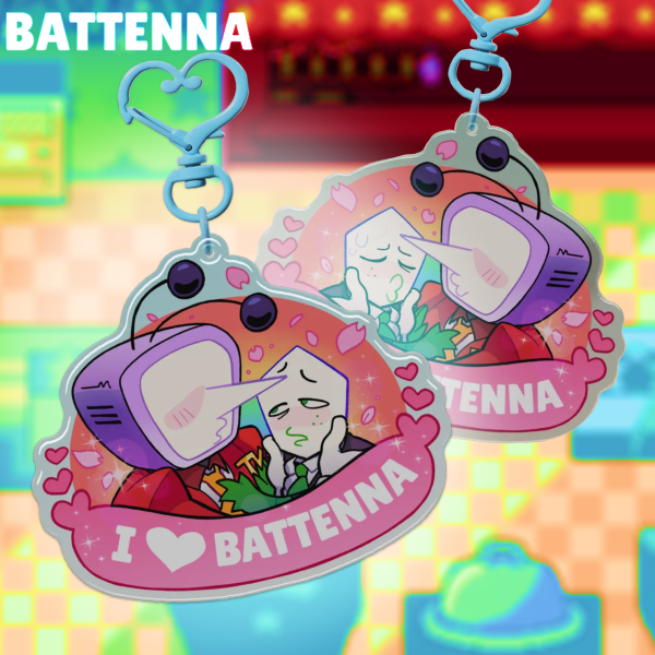 🌈🎲 Battenna Epoxy Keychain!