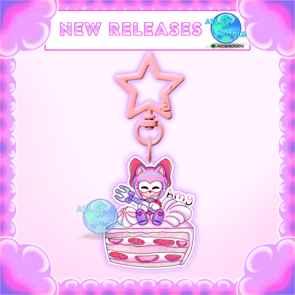 Amy Rose  / Sweet mobians Acrylic Keychain