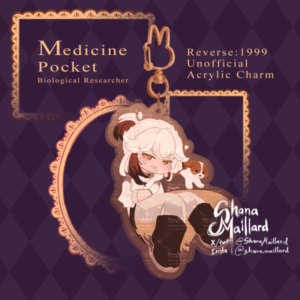 Reverse: 1999 Medicine Pocket Water Ripple Acrylic Charm