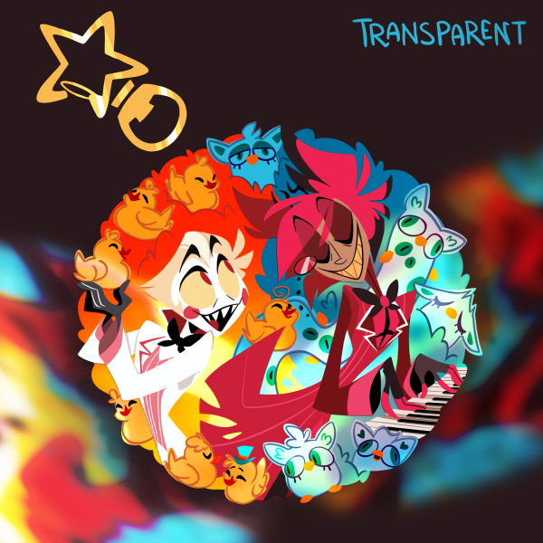 Radioapple ducks & furbies keychain [transparent]