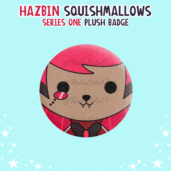 Alastor Squishmallow Plush Badge