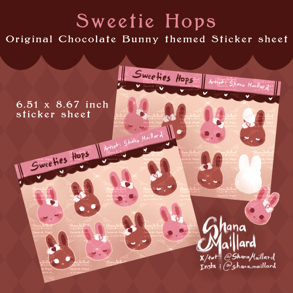 (ORIGINALS) Sweetie Hops Matte Coated Paper Stickers Sheet