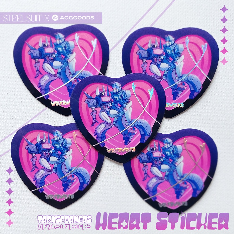 [WaveWave] Heart Sticker Holo Stamping