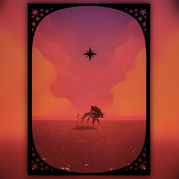 Sunset Wolf Print