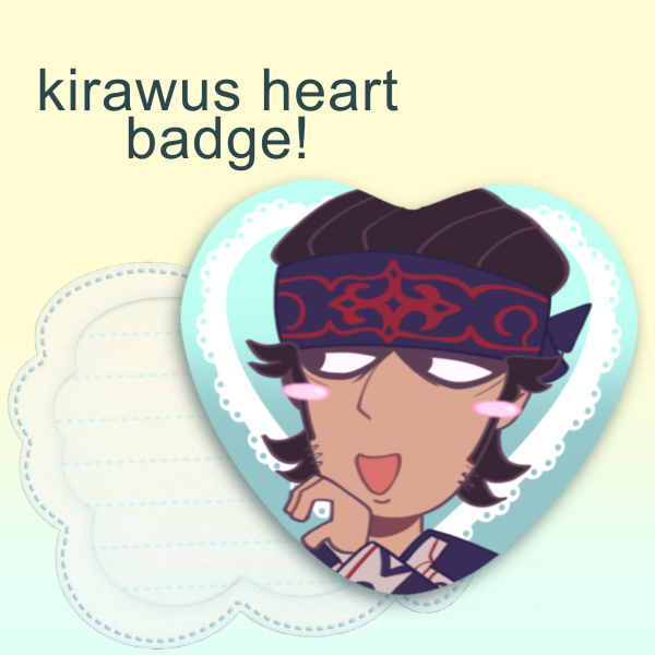 KIRAWUS HOLOGRAPHIC HEART BADGE