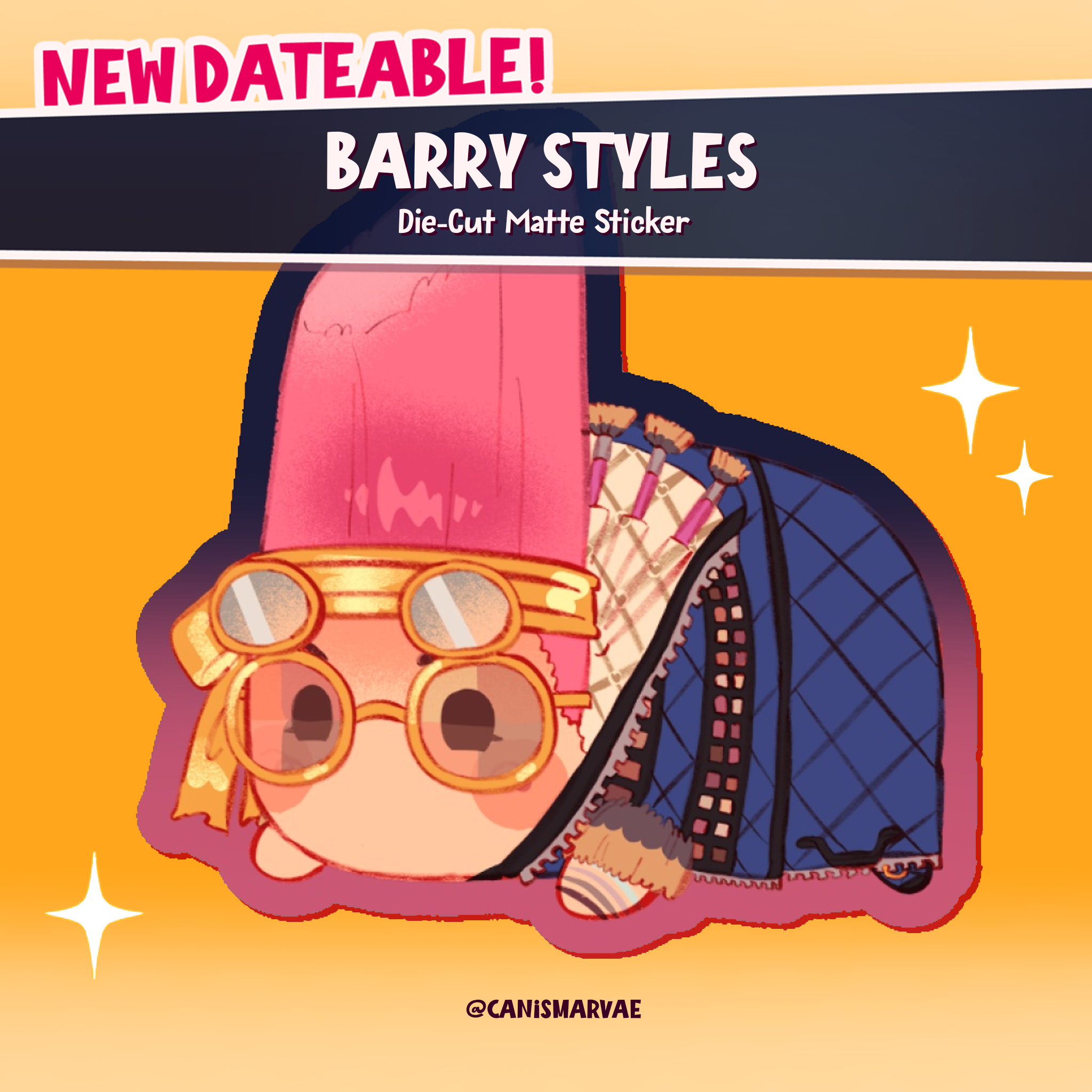 Barry Styles (Date Everything!) Tsum Die-Cut Matter Sticker